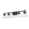 Z-Lite Lauren Vanity, 5-Light, 39 In.W x 6.5 In.L x 8.5 In.H, Matte Black/Clear 819-5V-MB - alternate 3